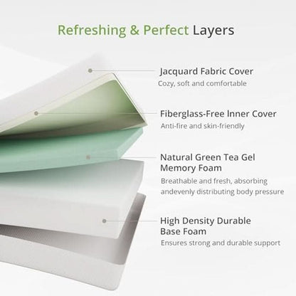 Twin 6 Inch Memory Foam Mattress Certipur US Certified