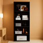 Five Tier Open Bookshelf Floor Standing Bookcase Black
