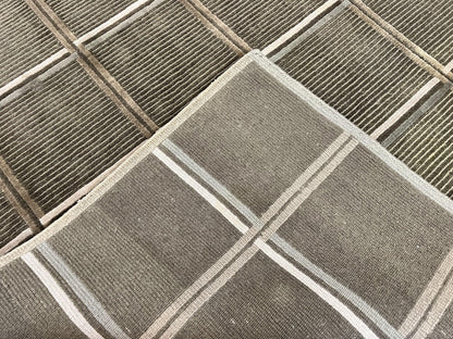 Tibetan Rug 4x6, Green Wool Handmade Area Rug 4 x 6, Panel Design, Modern Contemporary