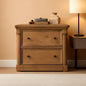 2 Drawer Palladia Filing Cabinet In Vintage Oak Finish For Home Office With Full Extension Slides