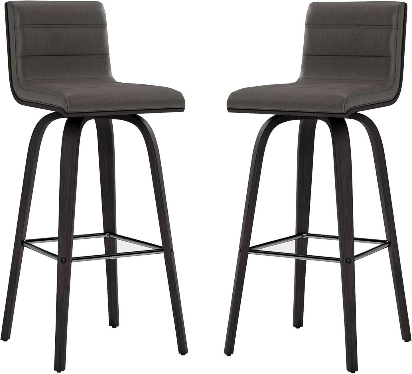Vienna 30 Inch Bar Height Bar Stool Grey And Black