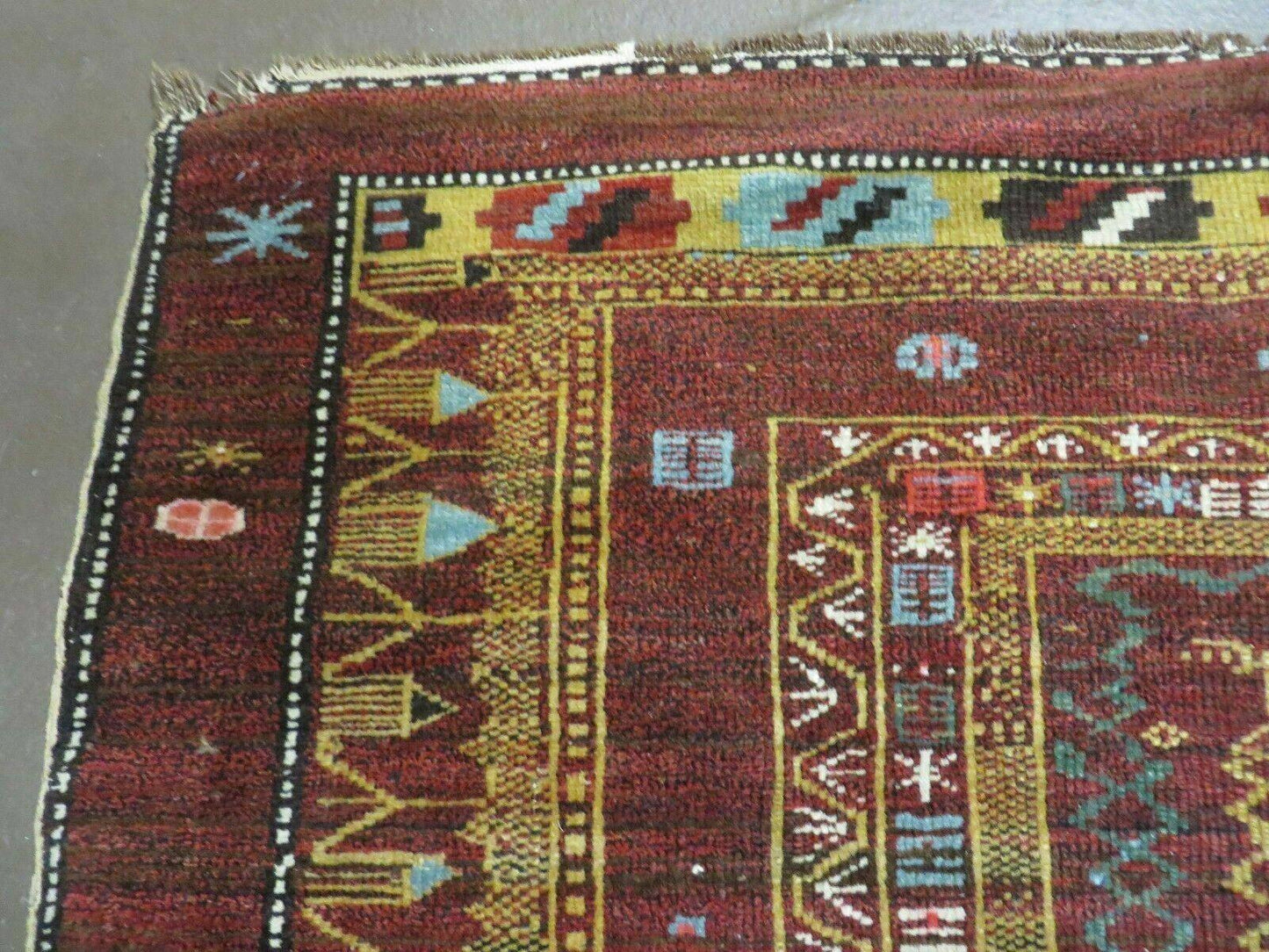 4' X 6' Antique Handmade Caucasian Shirvan Russian Armenian Wool Rug Colorful