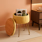 Ginger Velvet Storage Ottoman With Generous Capacity