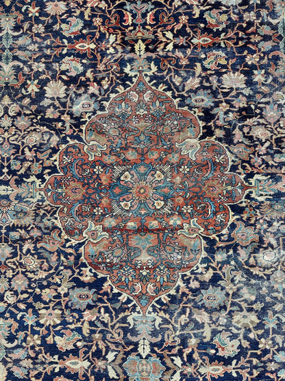 Antique Persian Mahal Rug 8’3”x12’ - Circa 1900 Treasure