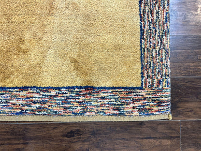 Indo Gabbeh Rug 3.7 x 5, Tribal Rug, Boho Rug, Wool Handmade Carpet