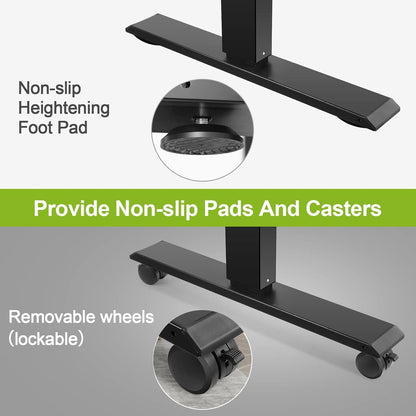 Electric Standing Desk 55 x 24 In With Charging Station