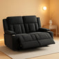 Dark Gray Two Seat Recliner Loveseat With Cup Holders