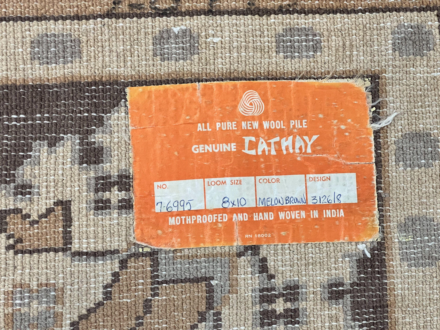 Indian Oushak Rug 8x10, Wool Hand Knotted Vintage Carpet