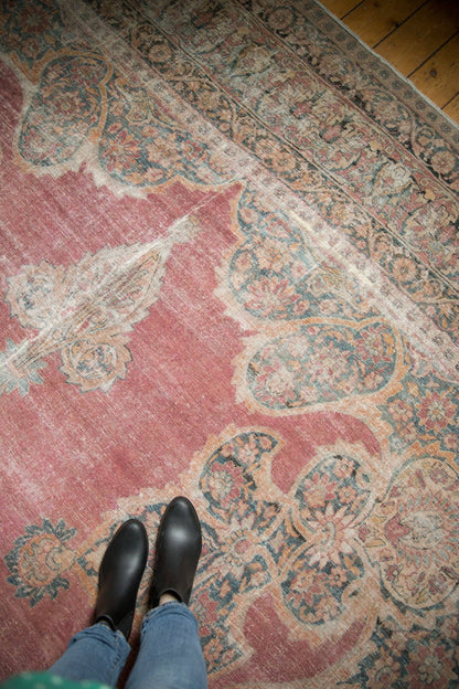 12x18.5 Antique Distressed Kermanshah Carpet
