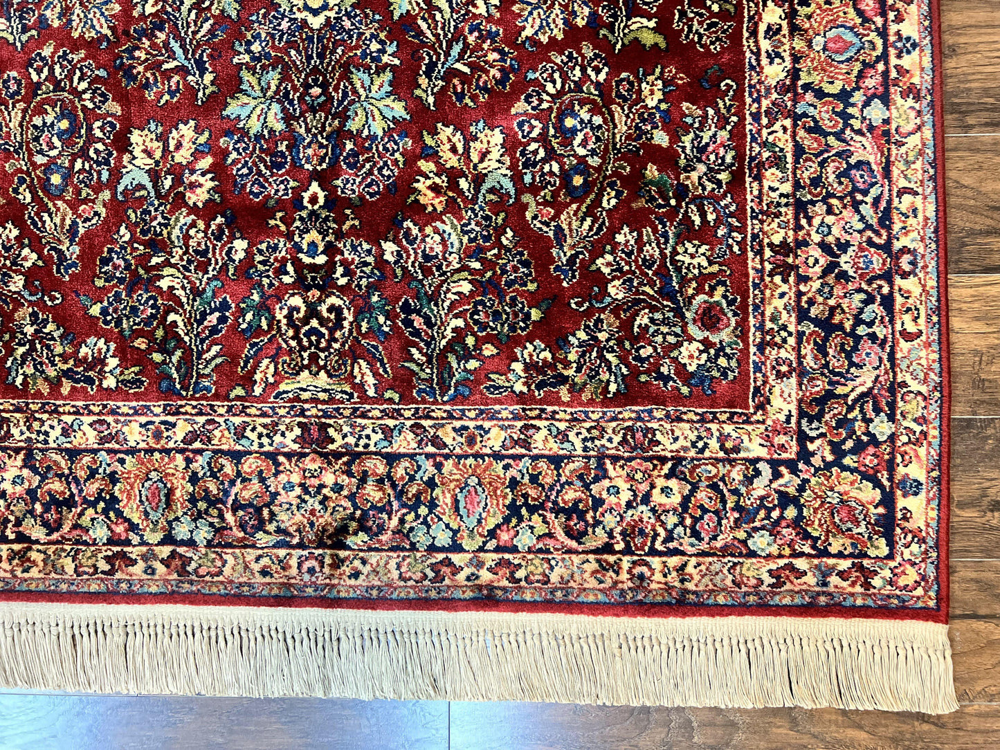 Karastan Rug 5.9 x 9 Red Sarouk #785, Wool Karastan Carpet, Original 700 Series, Vintage Karastan Oriental Rug Discontinued