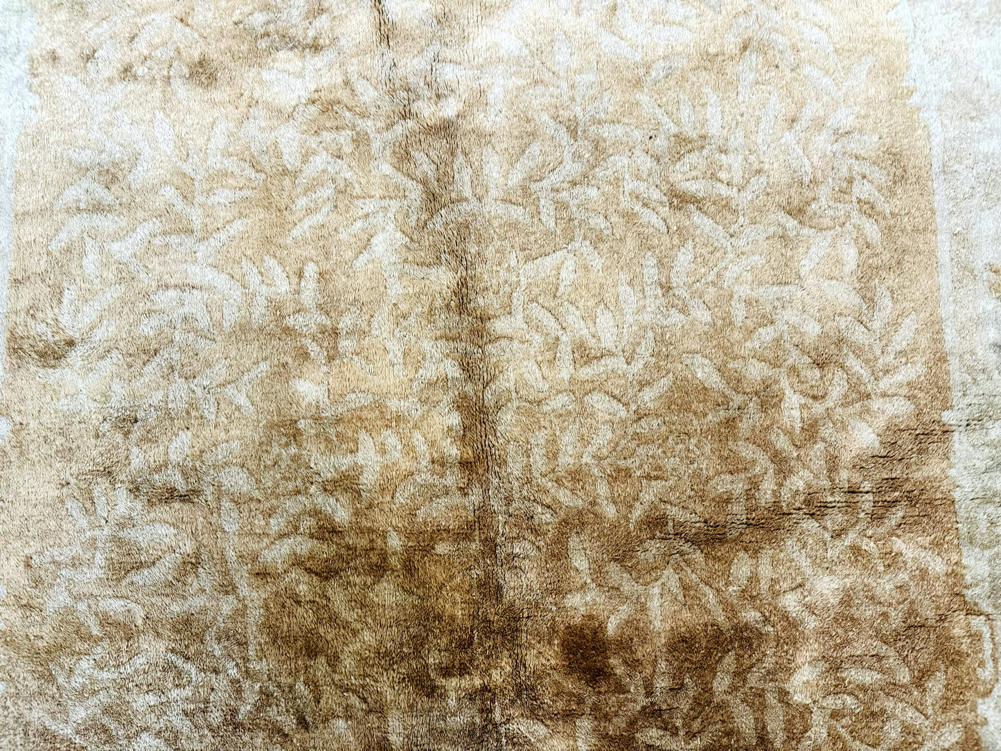 Chinese Peking Rug 5x7, Golden-Tan, Vintage Chinese Wool Carpet
