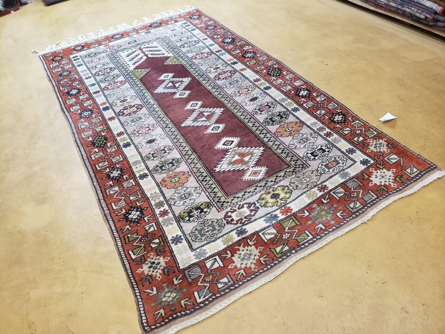 5x8 Turkish Rug - Turkish Oriental Carpet - Tribal Rug - Talesh Rug - Hand Knotted Wool Area Rug 4' 4" x 7' 6" Bedroom Rug Vintage