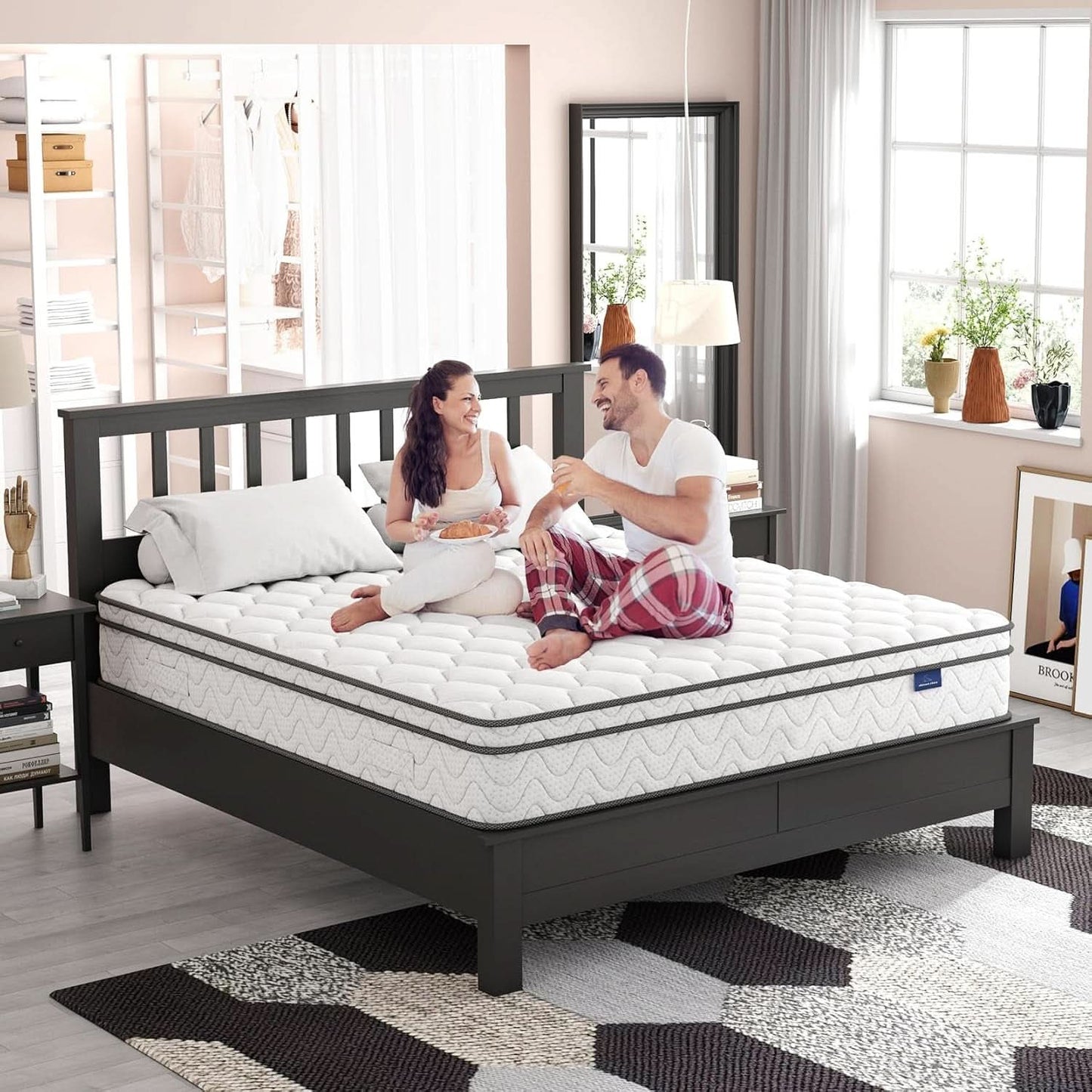 Twin Size Mattress 12Inch Fiberglass Free Memory Foam Hybrid