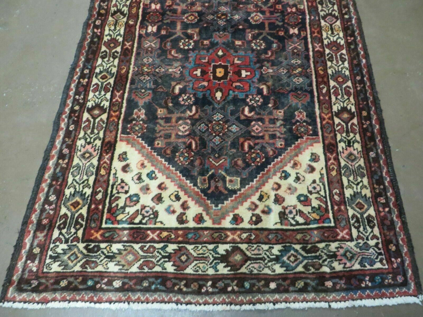 3' 6" X 10' 3" Antique Handmade Turkish Wool Runner Rug