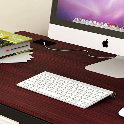 55 Inch Commercial Office Computer Desk Cherry Finish