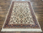 Karastan Rug 5.9 x 9, Ivory Sarouk #760, Wool Vintage Original Collection 700 Series
