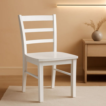 Madrid Ladderback Dining Chairs Set Of Two White Finish