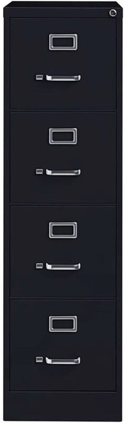 4 Drawer Vertical File Cabinet With Lock 22 Deep Black