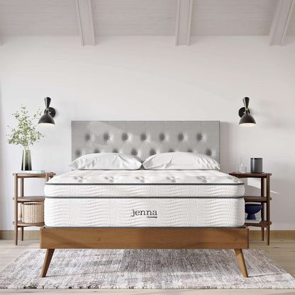 Queen Hybrid Mattress 14 Inch Memory Foam Wrapped Coils
