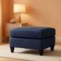 Blue Rectangular Ottoman Upholstered Modern Living Room