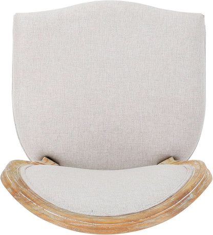 Phinnaeus Beige Polyester Fabric Dining Chairs Set Of 2
