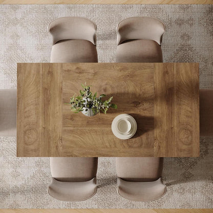 55 Inch Yellow Dining Table For Kitchen And Dining