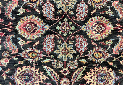 Indo Persian Rug 8x10, Nourison Carpet, Floral, Hand Knotted Vintage Wool Rug