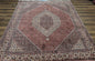 Wonderful Persian Bidjar Rug 7x8 ft, Almost Square Oriental Carpet, Herati Mahi, Highly Detailed, Ivory Red Navy Blue, Very Fine Handmade Bijar Rug