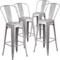 Commercial Grade Metal Barstool Set for Indoor Outdoor Use