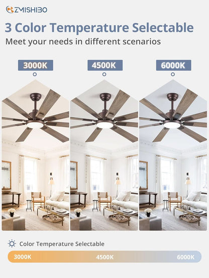 72 Inch Oil Rubbed Bronze Ceiling Fan With Lights Remote