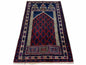3x5 Vintage Handmade Tribal Wool Rug Balouchi Prayer Rug Afghan Rug Red Blue Wow