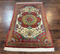 Persian Bijar Rug 2.6 x 4, Antique Carpet, Brick Red and Ivory