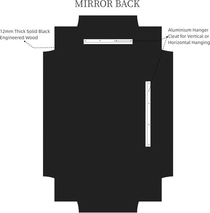 32x48 Inch Gold Wall Mirror Beveled Full Length Mirror