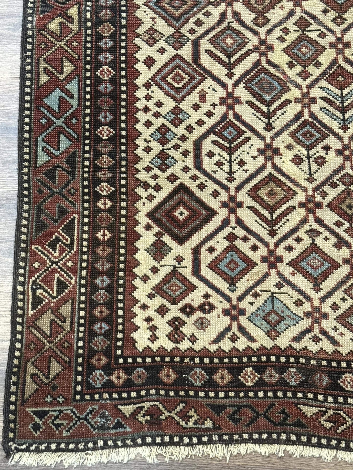 Antique Caucasian Shirvan Rug 3x5, Dagestan Prayer Rug, Collectible, Early 20th Century Rug