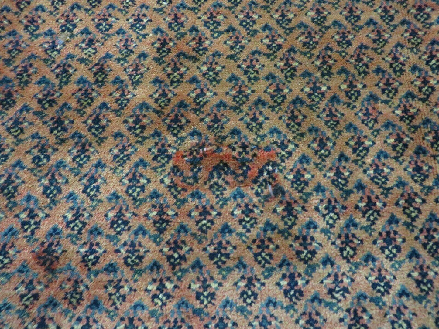Antique Persian Seraband Runner 3.7 x 11 - Red, Wool, Mir Pattern