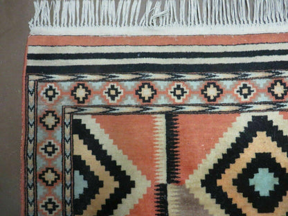 4' X 6' Vintage Handmade Turkish Melas Oushak Wool Rug Carpet Mehrab Red Nice