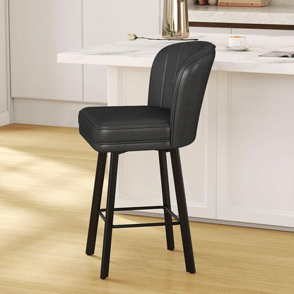 Modern Swivel Counter Height Bar Stools Set of Four