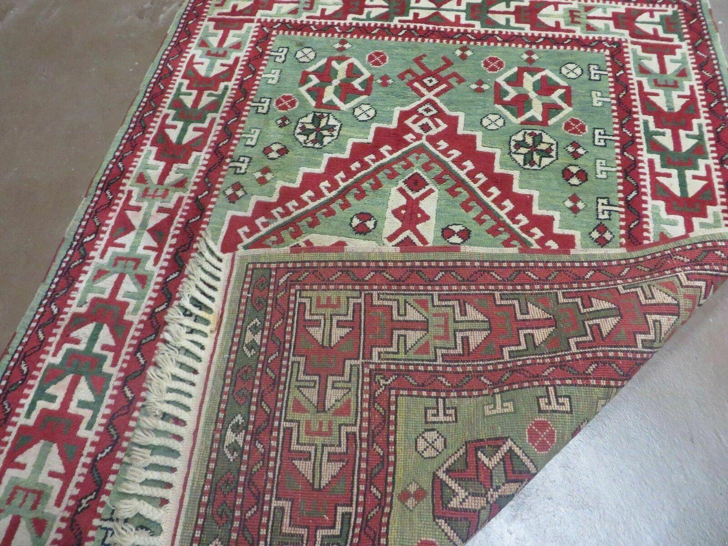 4' X 6' Vintage Handmade Turkish Kazak Design Wool Rug Carpet Nice