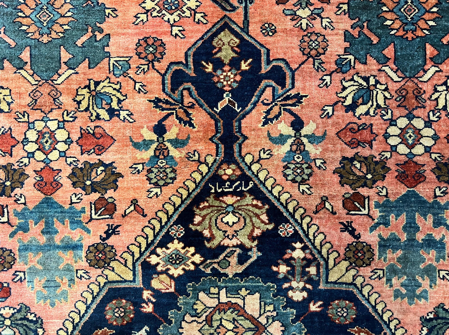 Rare Persian Sarouk Farahan Rug 9x15 – Antique Wool Carpet, Signed By Master Weaver