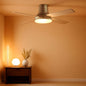 Smart Ceiling Fan 44 Inch Silver With Dimmable LED Light