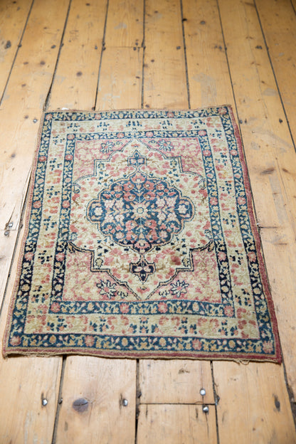 2x2.5 Antique Kerman Square Rug Mat