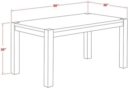 Celina Dining Room Table Rectangle 36X60 Jacobean Finish