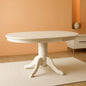 Avon Oval Dining Table 42x60 Linen White Butterfly Leaf