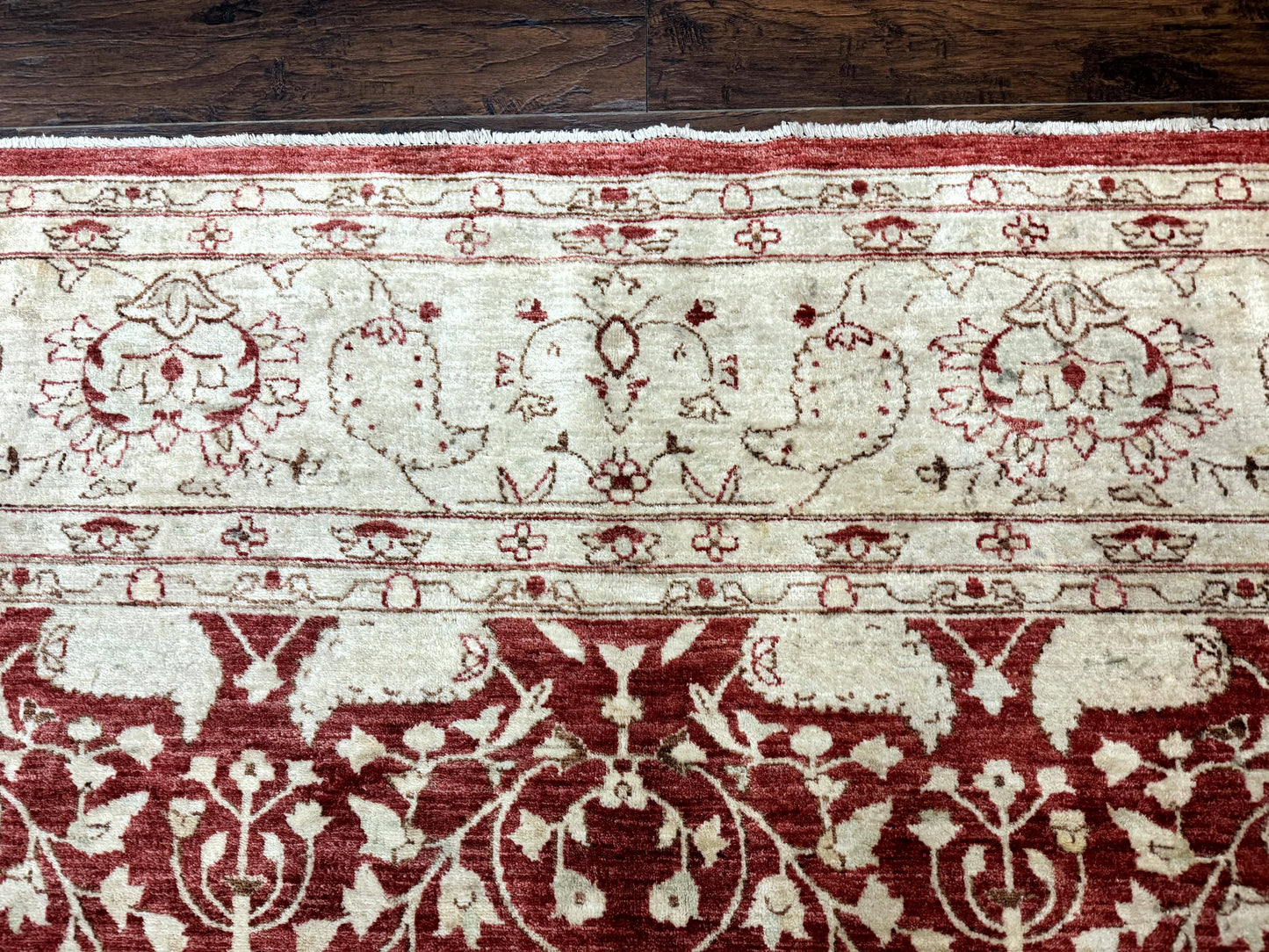 Pakistani Chobi Rug 8x10, Red, Handmade