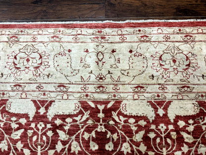 Pakistani Chobi Rug 8x10, Red, Handmade