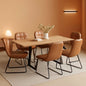 Expandable Oak Wood Dining Table Set For 6 To 8 Seats 51 To 67 Inches