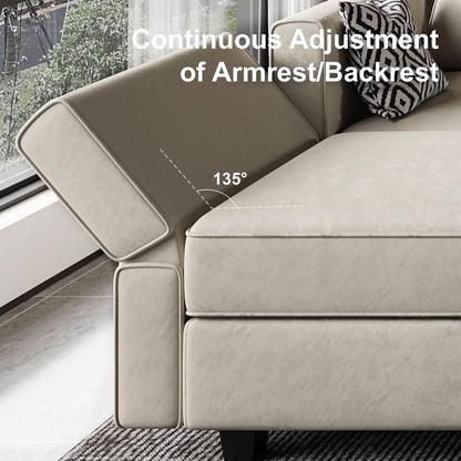 Oversized U Shaped Sectional Sofa With Hidden Storage