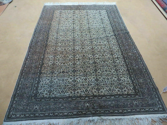 5' X 7' Vintage Handmade Turkish Sivas Hereke Rug Wool On Cotton Carpet Traditional & Boho Bohemian Home Décor