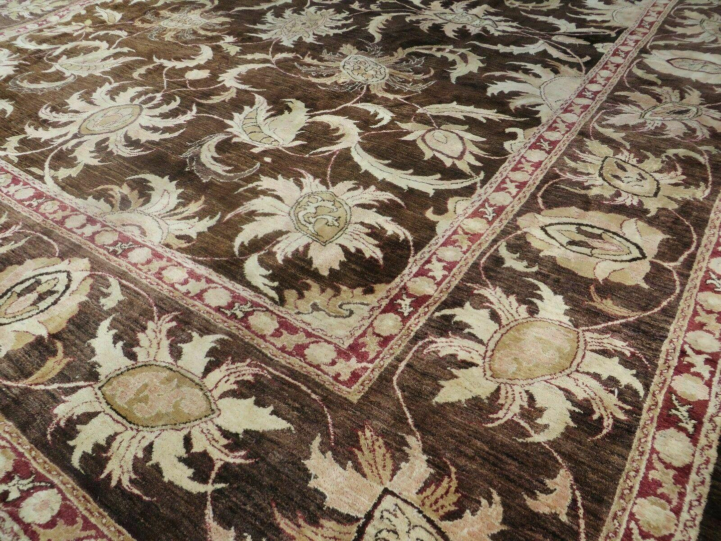 13' X 16' Vintage Handmade Peshawar Oushak Wool Rug Carpet Nice