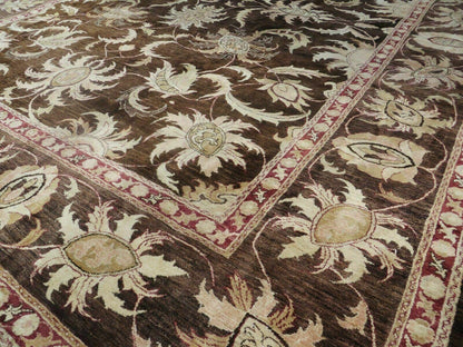 13' X 16' Vintage Handmade Peshawar Oushak Wool Rug Carpet Nice